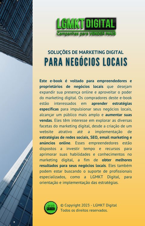 E-book Plano Estratégico de Marketing - Para impulsionar o seu negócio local - LGMKT Digital
